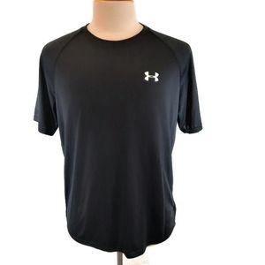 Under Armour Heat Gear Loose Fit Black T-Shirt Lg